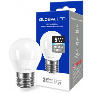 Светодиодная лампа GLOBAL LED G45 1-GBL-142 5W 4100K 220V Е27 АP